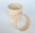 Wooden Flat Bangles, Set of 4, Height 3 cm, - Decoupage / Unpainted