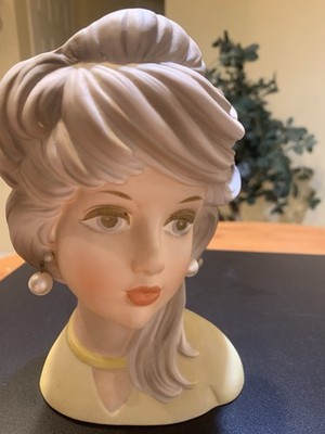 RARE Vintage INARCO ''Ghost Girl Head Vase E-6210 Japan 1960s Teen ORIGINAL LABEL