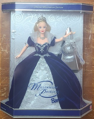 Mattel Millennium Princess Barbie Doll (24154) Holiday Blue Dress | eBay