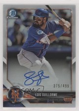 2018 Bowman Chrome Prospect Refractor 375/499 Luis Guillorme #BCPA-LG Auto 06bg