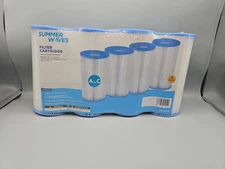 Summer Waves Pool Filters Type A or C 4-Pack Replacement Cartridges - E1B