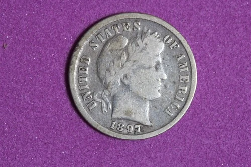 ESTATE FIND 1897 BARBER DIME #K60160