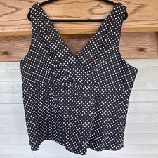 Torrid Plus Size 3 Black White Polka Dot Slee...