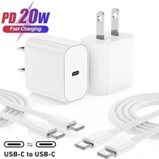 20W USB-C Fast Charger For iPhone 17 Pro Max 17 Air 16 15 Plus Type C Cable