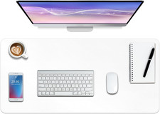 Leather Desk Pad Protector,Non-Slip Mouse Pad,Laptop Desk Pad,Office Mouse Mat,W