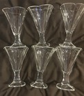 Vtg Luminarc Scalloped Clear Footed Dessert Glasses  France Set Of 6 — photo 1