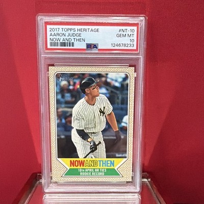 Topps 2017 Heritage Now and Then  Aaron Judge #NT-10 ROOKIE RC YANKEES PSA 10