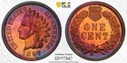 1897 Indian Cent PCGS PR66RB -- Vibrant Toning!!