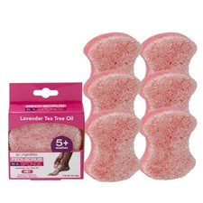 Spongeables Pedi Scrub Foot Exfoliating Sponge With Heel Buffer and Pedicure Oil