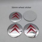 4pcs 3D 56mm 60mm 65mm For Citroen Car emblem Wheel hub Center Cap Badge sticker