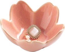 Flower Ring Holder Dish, Ceramic Jewelry Tray Dish, Small Trinket Dish, Jewelry