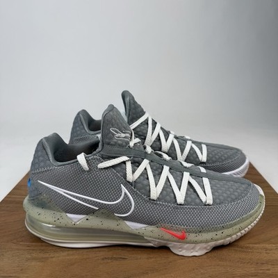 Mens Nike Lebron 17 Low Particle Grey Basketball Sneakers Shoes Size 10.5 EUC