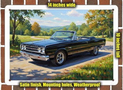Metal Sign - 1967 Plymouth Satellite 1 Oil Painting - 14x10