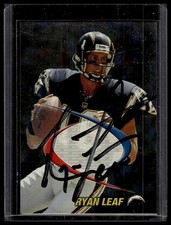 1998 Collector's Edge Odyssey / Ryan Leaf ROOKIE ON-CARD AUTOGRAPH / RARE!. rookie card picture