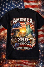 HOT ITEM  America 250 Years Freedom 1776-2026 Patriotic USA Flag July4th Tee