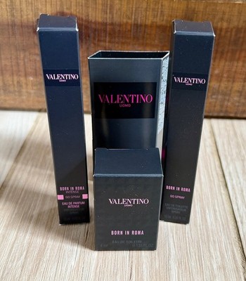 NEW ~ Valentino Uomo Born in Roma EDT/EDP 4 PIECE Cologne Set for Men, NIB