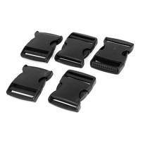 5 Klickverschluss Gurtband Kunststoff Gebogene Haken Schnalle 5Cm Breite Schwarz