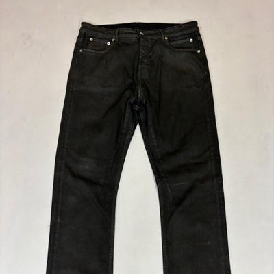 Rick Owens DRKSHDW Sombra Oscura Detroit Cropped Cut Waxed Jeans