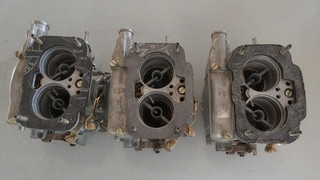 CARBURETOR SET 3 WEBER CARBURETORS BOLOGNA ITALY DCNF 44 6N 6 N UNUSED CARBS