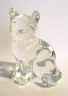 Vintage FENTON GLASS FIGURAL CAT PAPERWEIGHT 3 3/4" TALL