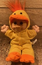 Vintage Large 12" Russ Troll Kidz Chickee Yellow Duck Plush