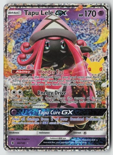 Tapu Lele GX 60/145 Celebrations: Classic Collection Pokemon NM