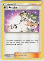 N's Resolve 200/236 Cosmic Eclipse Uncommon Supporter