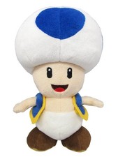 Super Mario ALL STAR COLLECTION Blue Toad S W11 D10 H20cm Plush AC31