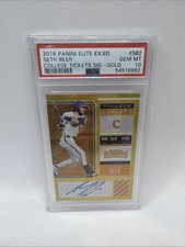 2018 Panini contenders Baseball Seth Beer Gold /10 Auto