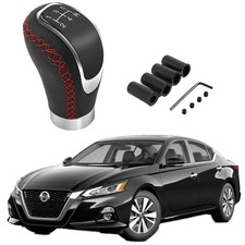 5 Speed Car Gear Stick Shift Knob Shifter Redblack Pu Leather For Nissan Altima 5 Speed Car Gear Stick Shift Knob Shifter Redblack Pu Leather For Nissan Altima