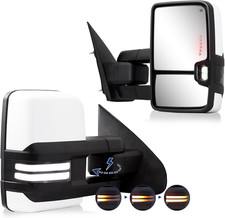 Power Folding Towing Mirror Compatible with 2014-2018 Chevy Silverado GMC Sierra