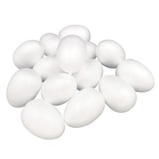 FFchuanhe 2.75 Inch 32 Pack Craft Foam Eggs, Polystyrene Foam Eggs, Easter, C...