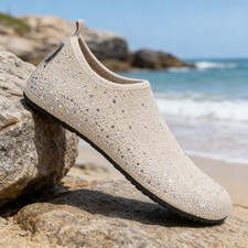 Beach outdoor water wading anti slip and anti cutting rhinestone fishing shoes