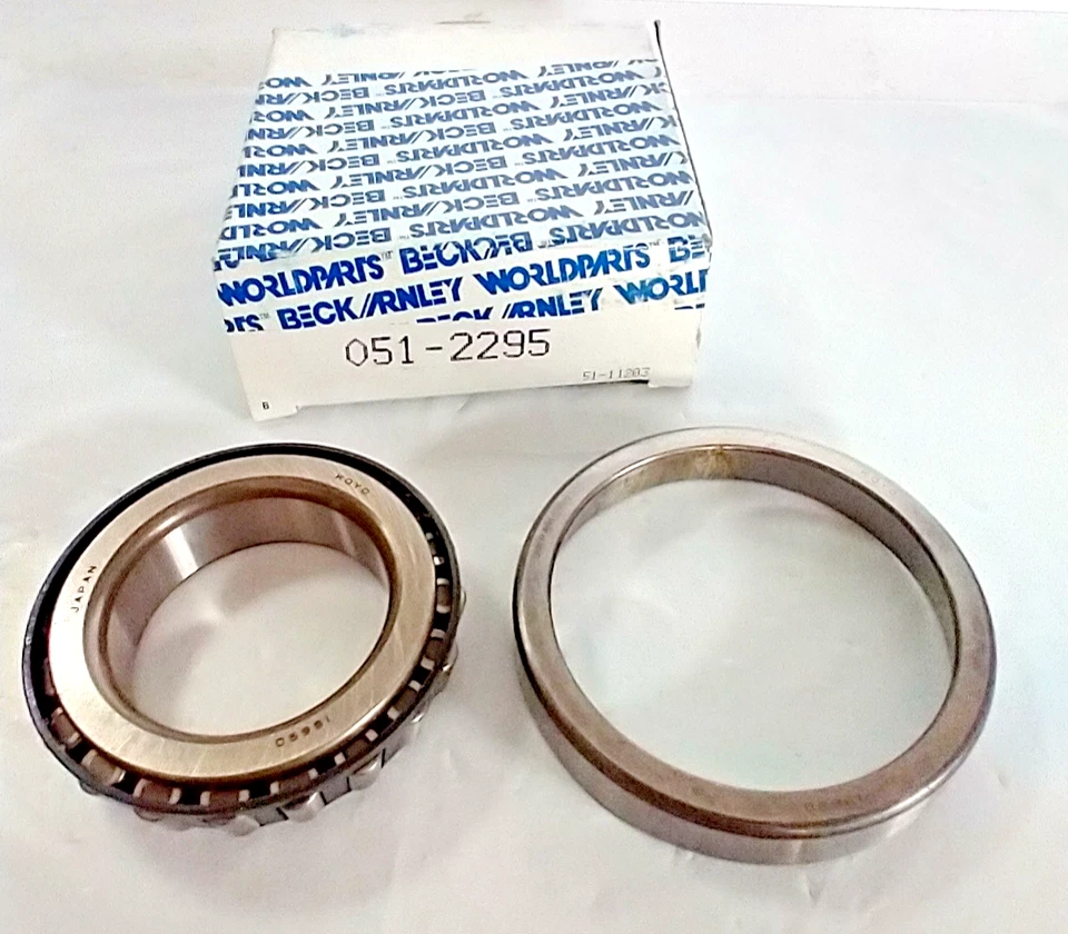 (Lote de 2) Cojinete de rueda trasero exterior BECK/ARNLEY KOYO 051-2295 (Hecho en Japón) Foto 3 de 4