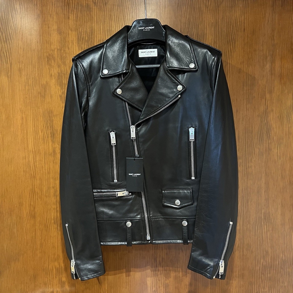 Saint Laurent L01 Biker Leather Jacket In All Sizes | eBay