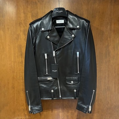Saint Laurent L01 Biker Leather Jacket In All Sizes | eBay