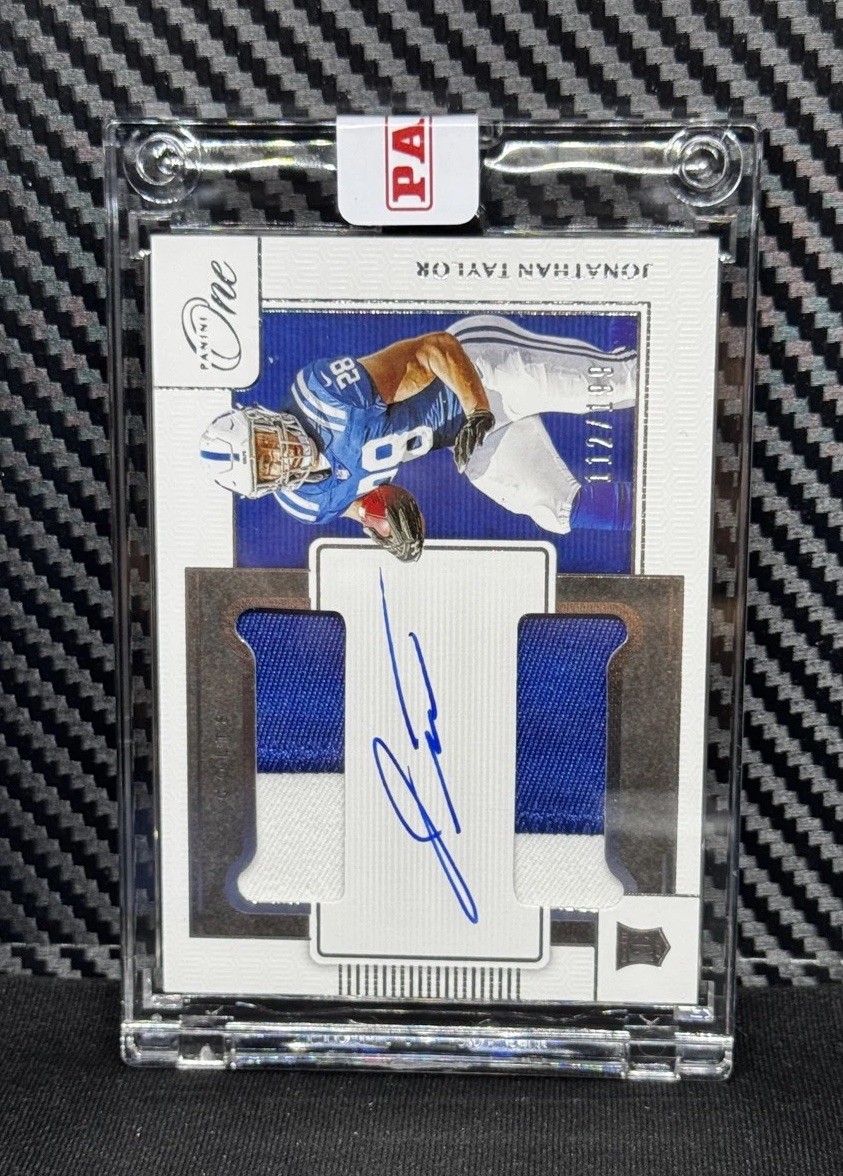 2020 Panini One Rc Dual Patch Autographs Jonathan Taylor #46 /199 (AU, MEM, RC)