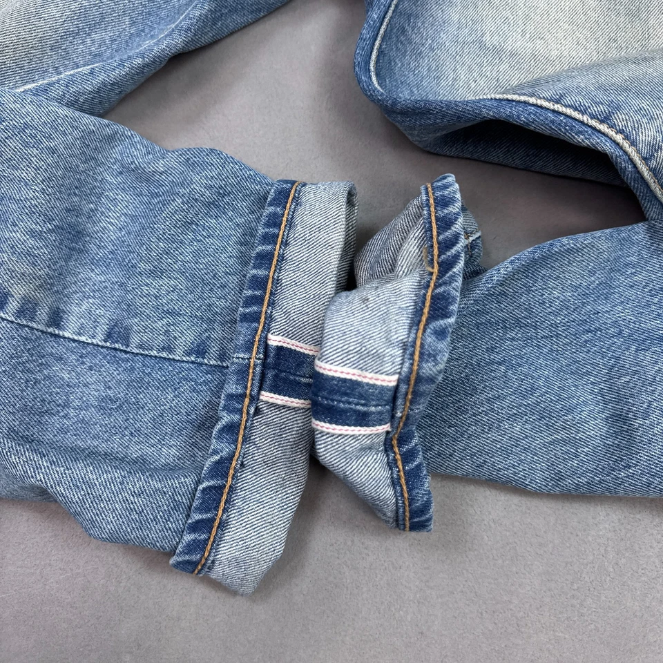 Мужские джинсы Levis 32x32 Blue Selvedge 511 джинсовые брюки грязная стирка разбитая работа - Изображение 3 из 4