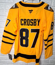 Sidney Crosby #87 Pittsburgh Penguins Jersey Fanatics Size 50 Medium NHL Yellow
