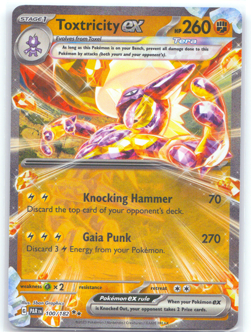 Toxtricity ex Double Rare SV04 Paradox Rift 100/182 Pokemon TCG English NM