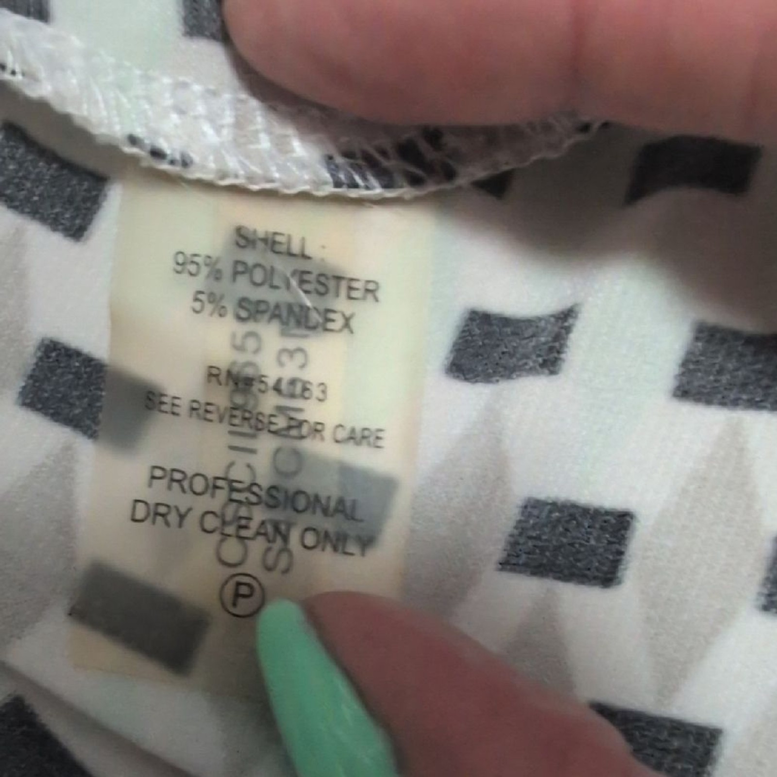 Calvin Klein Mint Green, Grey Diamond Patterned Sleeveless Top  Size L image 5