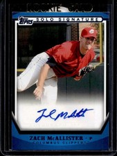 2011 Topps Pro Debut Zach McAllister Solo Signatures Auto #SSA-ZA