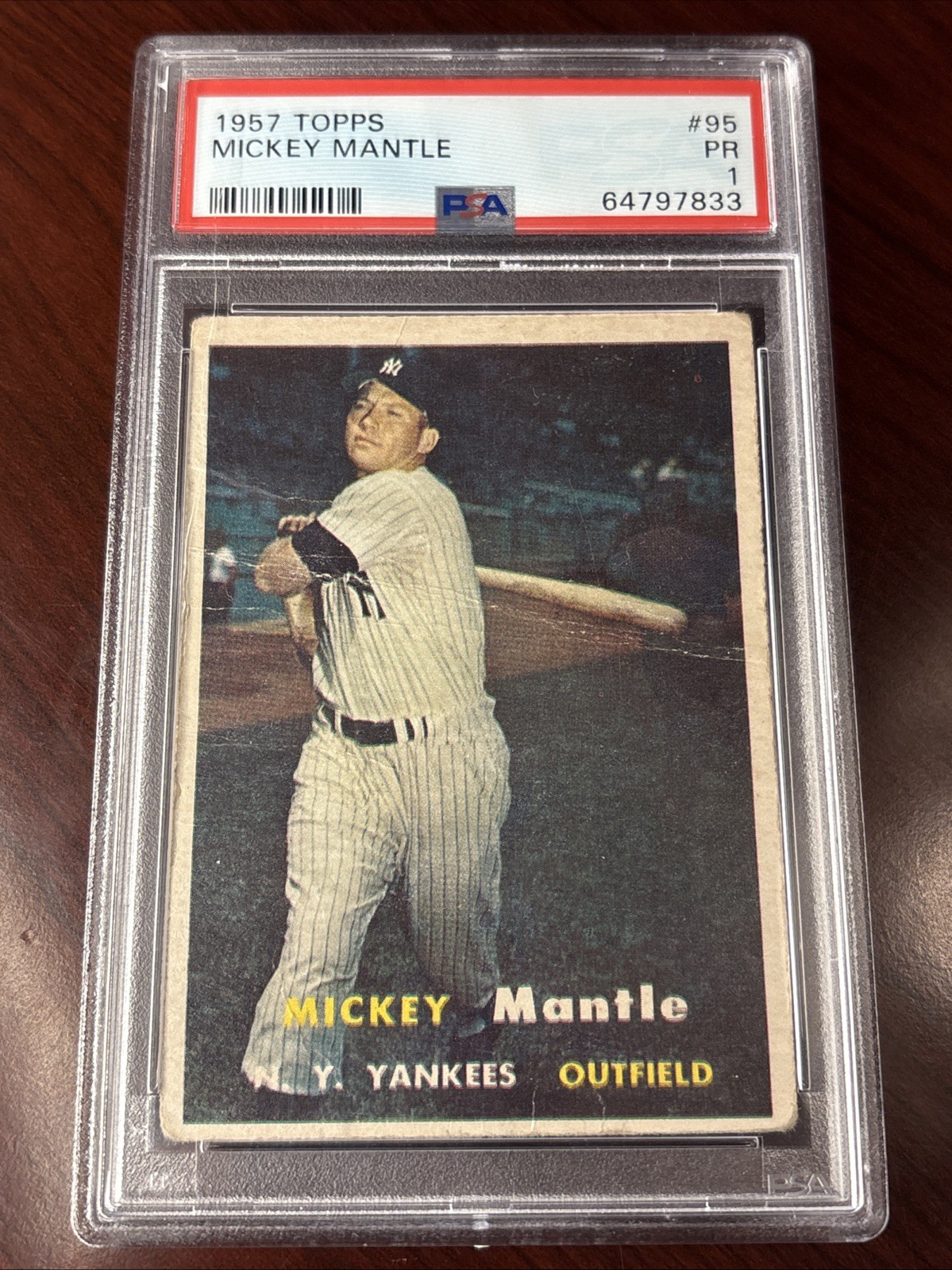 Mickey Mantle “1957 Topps” PSA PR 1 🔥🔥🔥