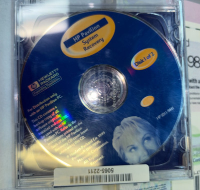 HP Pavilion Recovery 2 Set Disks Vintage 1999 NEW Sealed