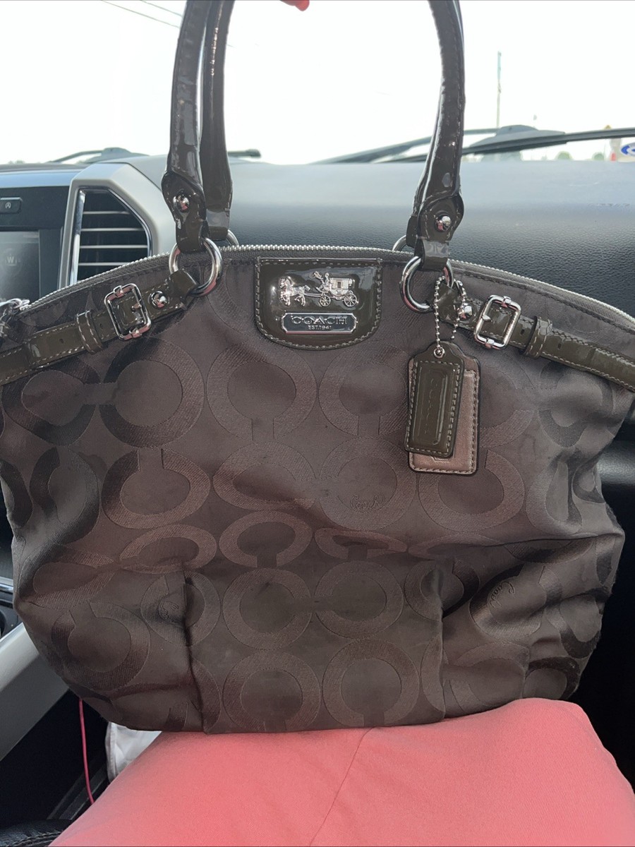 Coach Madison OP Art Lindsey Tote Shoulder Bag 18645 | eBay