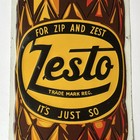 Vintage 44” Embossed Zesto Bottle Sign – American Art Works Soda Advertising — photo 4