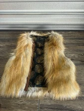 Sanctuary Clothing Women's Tan/Brown Faux Fur Sleeveless Vest Medium