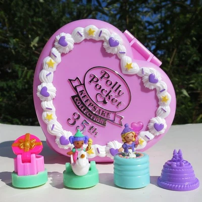 Mini Polly Pocket Partytime Stamper Birthday Party NEU COMPLETE SET - Bild 1 von 4