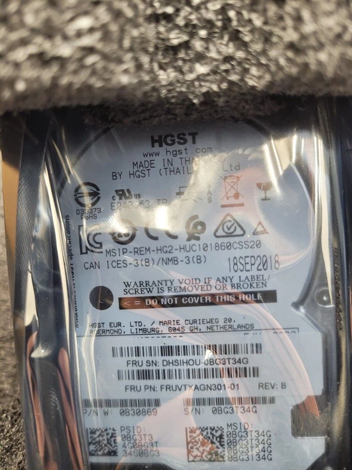 Hitachi HSGT 0B30869 HUC101860CSS20 600GB SAS 10K 12G 2018 Manufacture Date NEW - Image 4 of 4
