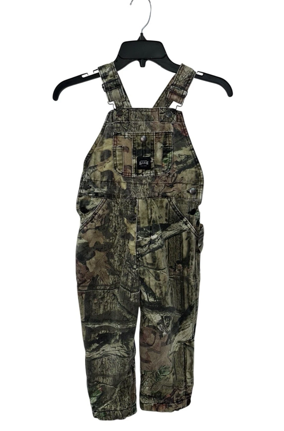 Key Industries Youth XS Insulated Camo Bib Overalls Kids Sz 4/5 Hunting Outdoor